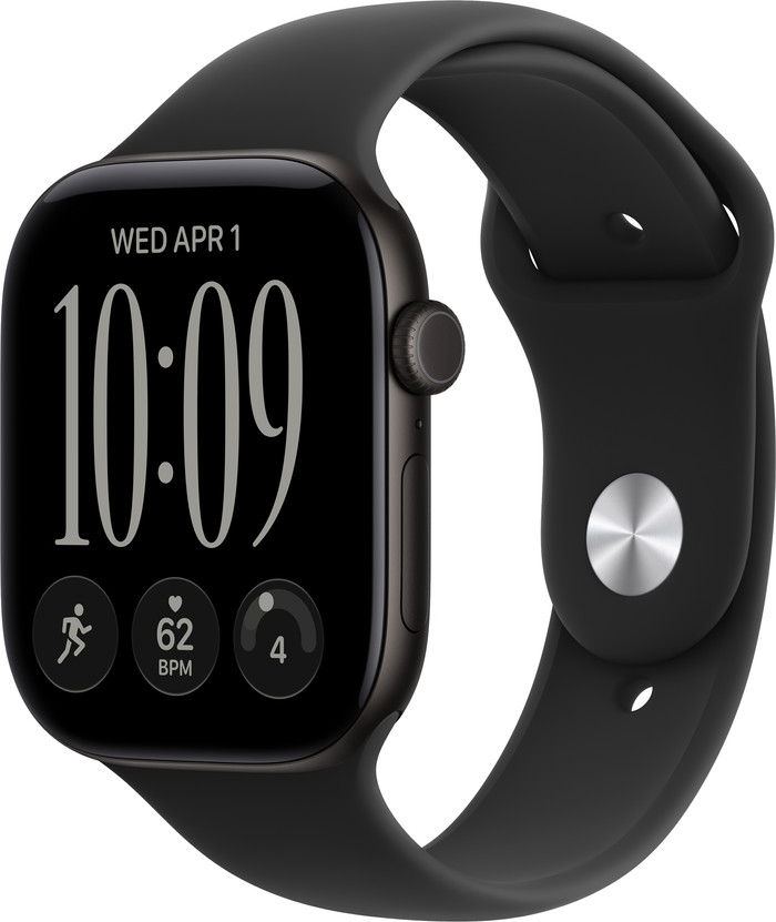 Apple Watch Series 12 Cellular 46 mm Schwarz Sportarmband S/M Main Image