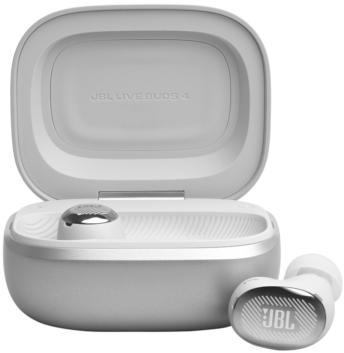 JBL Live Buds 4 Silber vorne
