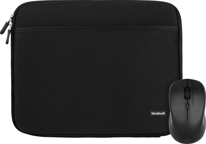 BlueBuilt Laptop Sleeve Width 30cm 12-13 Inches S Black + Nexum Wireless Mouse Main Image