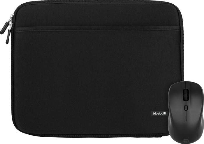 BlueBuilt Laptop Sleeve Width 31cm 13 Inches S Black + Nexum Wireless Mouse Main Image