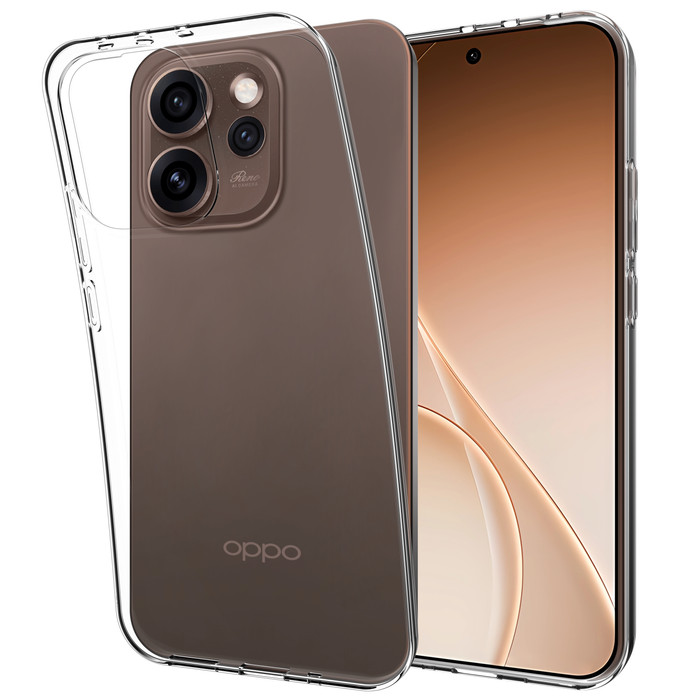 Just in Case Soft Design OPPO Reno15 Pro Back Cover Transparent front