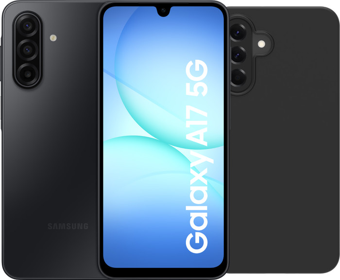Samsung Galaxy A17 128GB Schwarz 5G + BlueBuilt Backcover Schwarz Main Image