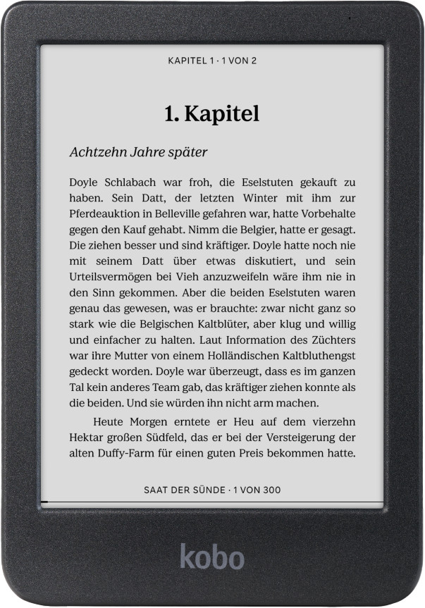 Kobo Clara BW Schwarz vorne