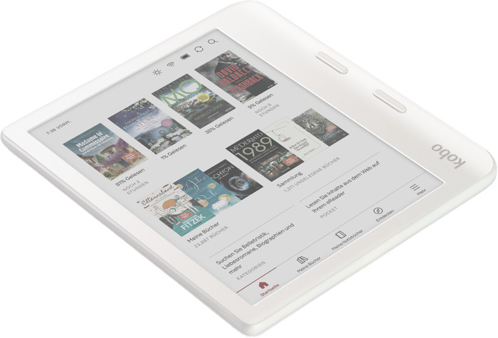 Kobo Libra Colour Weiß linke seite