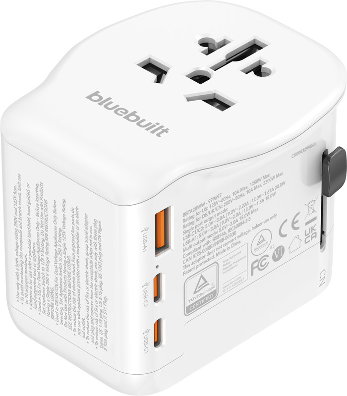 BlueBuilt Universeller Reiseadapter 20 Watt detail