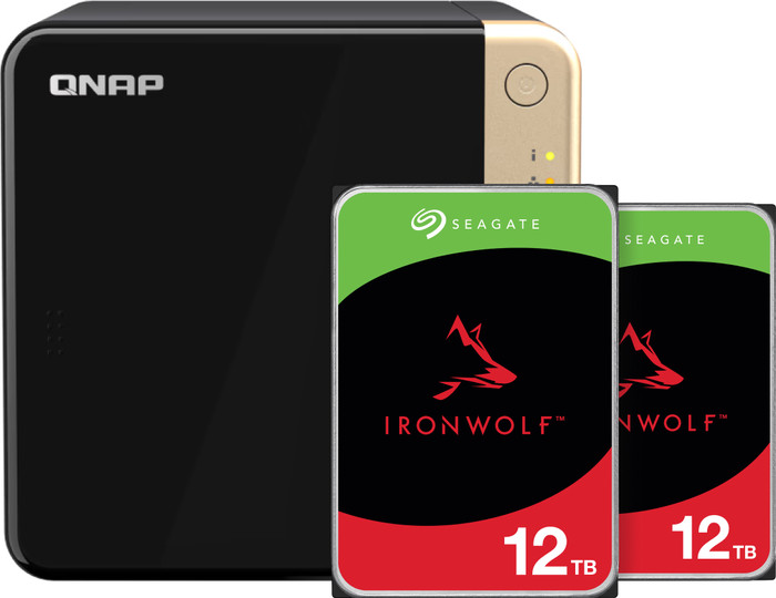 QNAP TS-464-8G + Seagate Ironwolf 12 TB Doppelpack Main Image