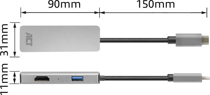 ACT USB-C 4K HDMI/USB-A Multiport Adapter visual supplier