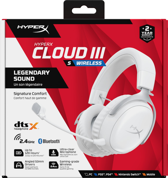 HyperX Cloud III S Wireless White packaging