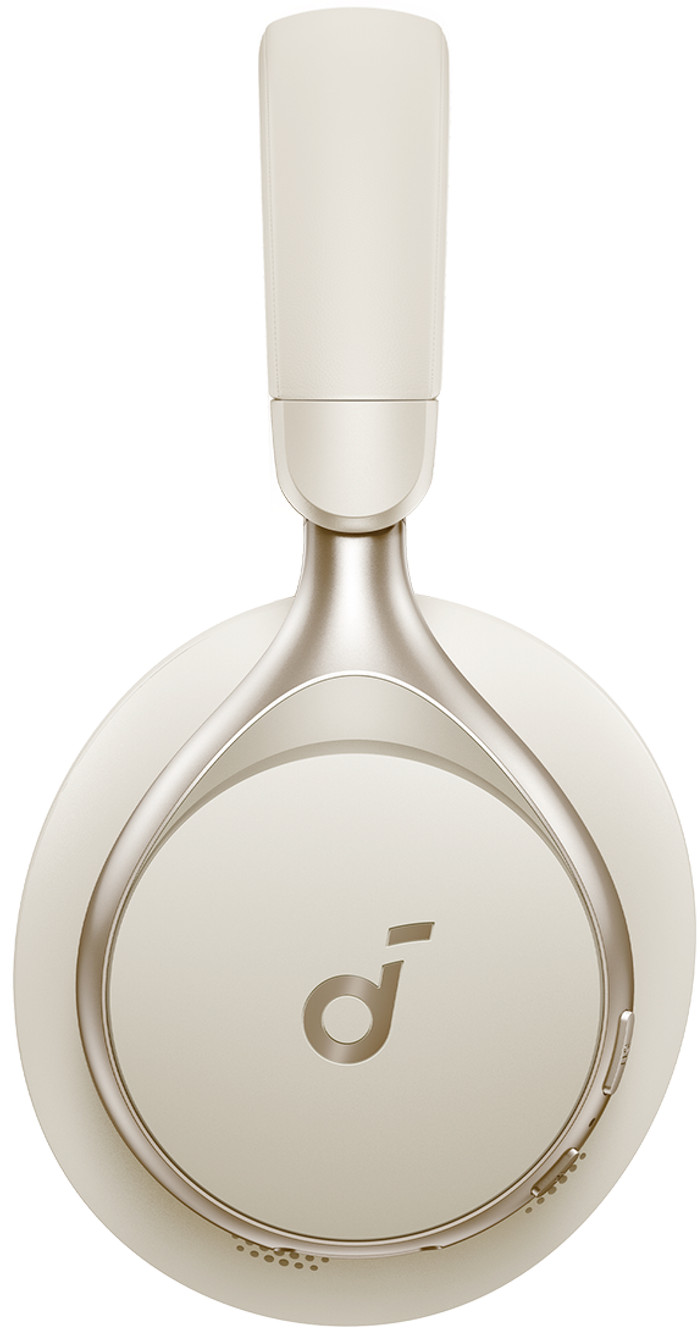 Soundcore Space One Creme + BlueBuilt Quick-Charge-Ladegerät mit USB-A-Port 18 W Schwarz linke seite