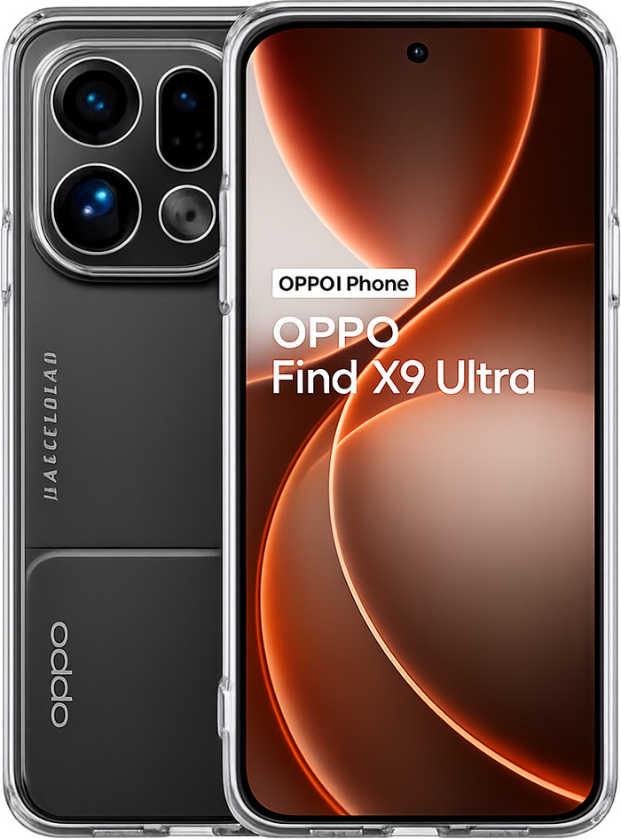 Just in Case Soft Design OPPO Find X9 Ultra Backcover Transparent vorne