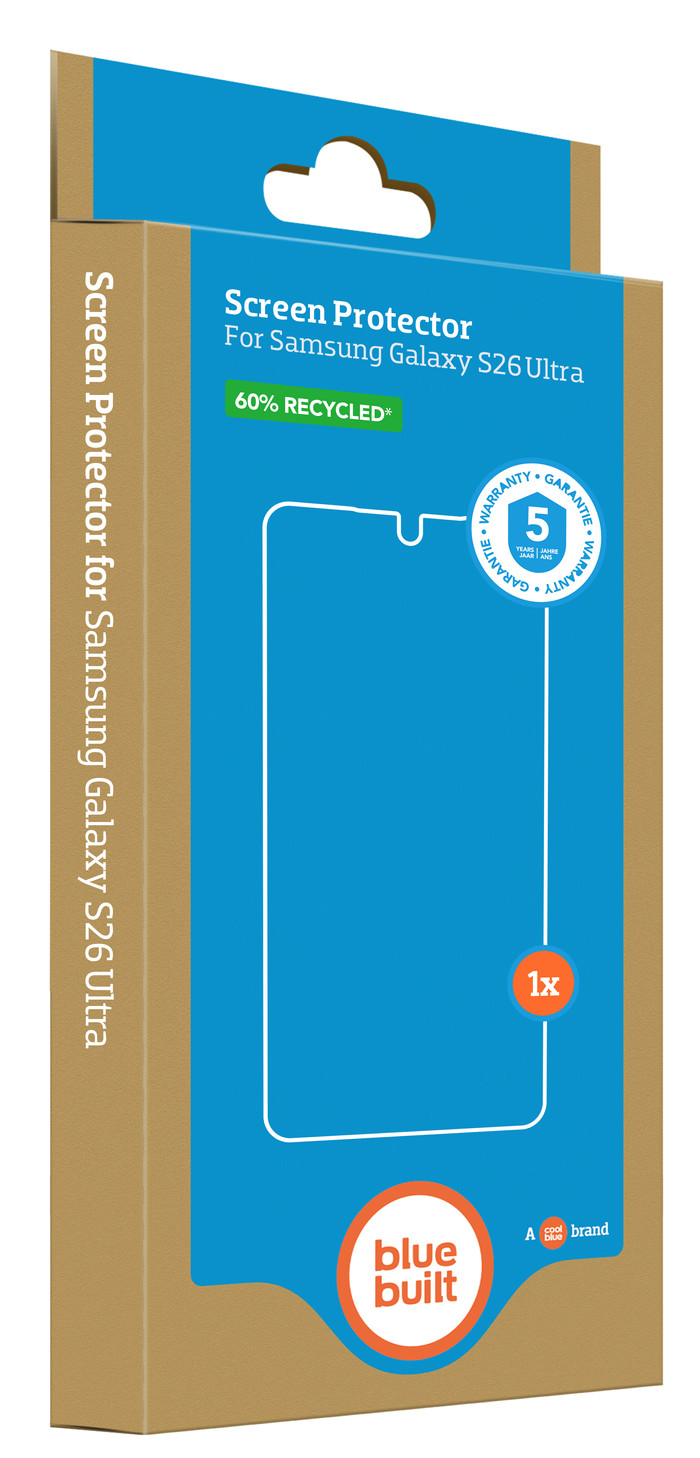 BlueBuilt Galaxy S26 Ultra Screen Protector Glass packaging