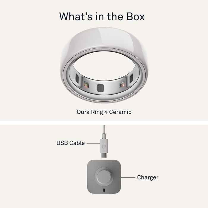Oura Ring 4 Ceramic Size 4 Cloud visual supplier