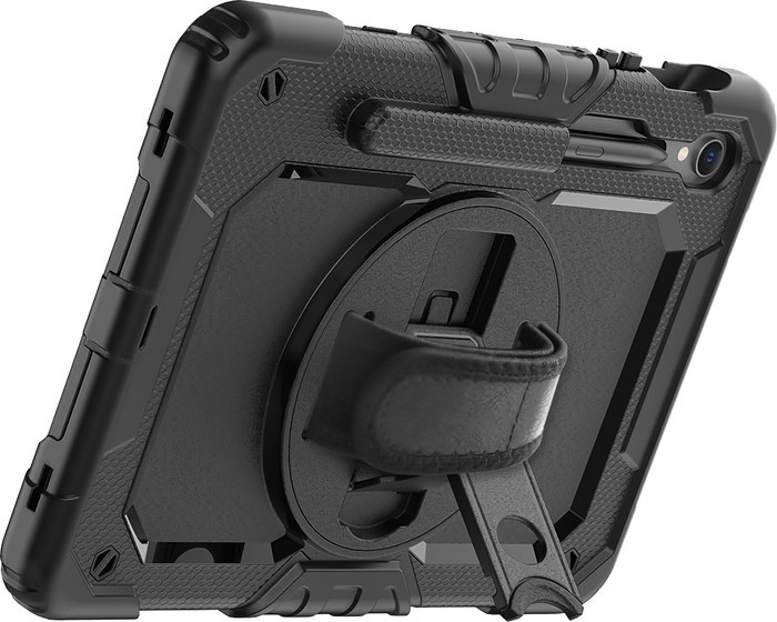 Just in Case Samsung Galaxy Tab S9 / S9 FE / S10 FE / S10 Lite Rotating Backcover Schwarz rückseite