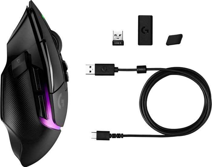 Logitech G502 X Plus Lightspeed Kabellose Gaming-Maus Schwarz zubehör