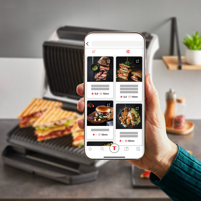 Tefal OptiGrill + XL RVS GC727D produkt in gebrauch