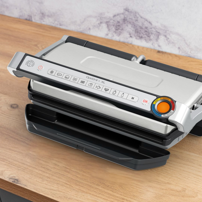 Tefal OptiGrill + XL RVS GC727D produkt in gebrauch