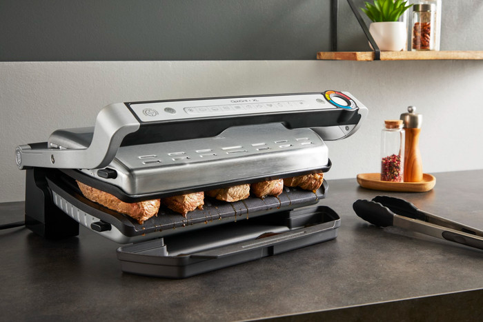 Tefal OptiGrill + XL RVS GC727D detail