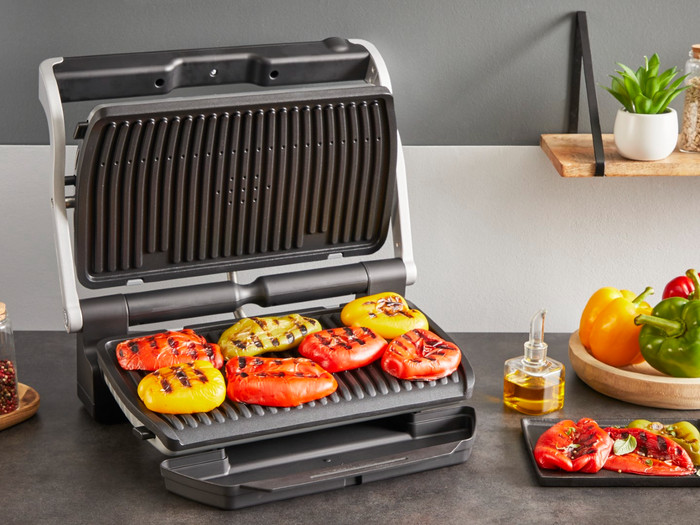 Tefal OptiGrill + XL RVS GC727D produkt in gebrauch