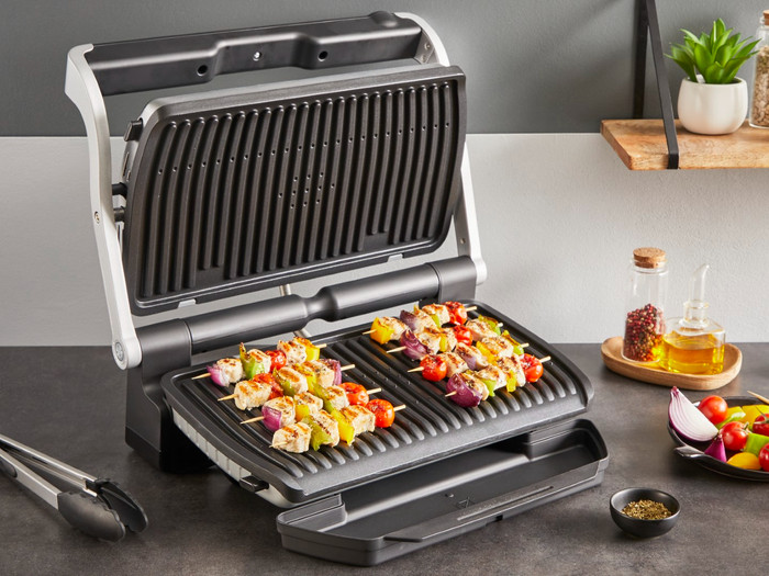 Tefal OptiGrill + XL RVS GC727D produkt in gebrauch