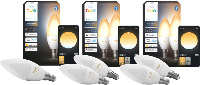 Philips Hue Kerzenlampe White Ambiance E14 5er-Pack Main Image