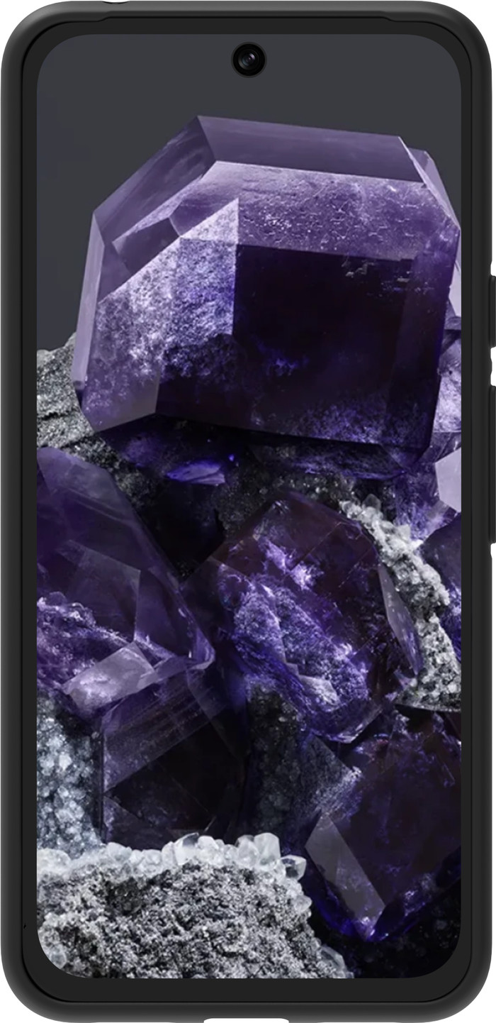 Google Pixel 8a 128GB Schwarz 5G + BlueBuilt Backcover Schwarz vorne