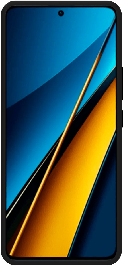 Just in Case Soft Design Xiaomi Poco X6 Backcover Schwarz vorne