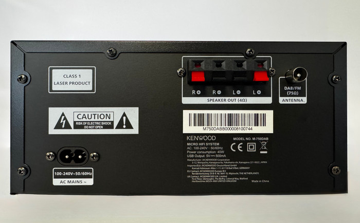 Kenwood M-750DAB rückseite