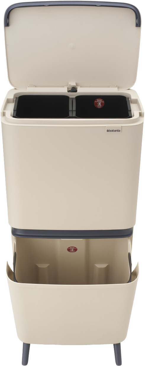Brabantia SortUp Recycle Hi Mülleimer 25+10+10L Beige detail