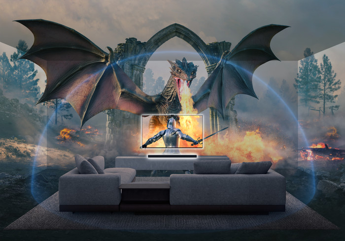 Sony Bravia 8 II 55 Zoll QD-OLED (2025) + Sony Bravia Theatre Bar 8 produkt in gebrauch