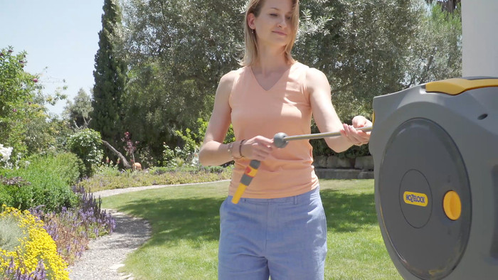 Hozelock AutoReel 20m product in use