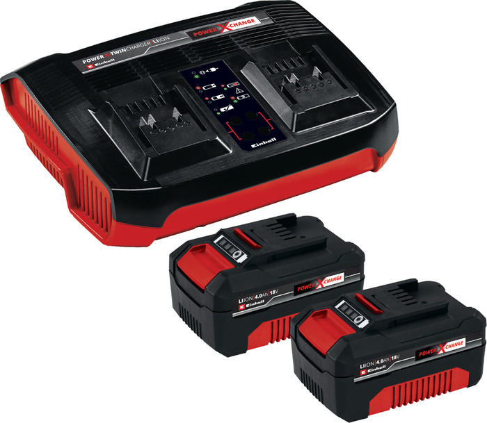 Einhell 18 V/4,0 Ah Starterset - 2 Akkus - Duo-Ladegerät - Power X-Change Main Image