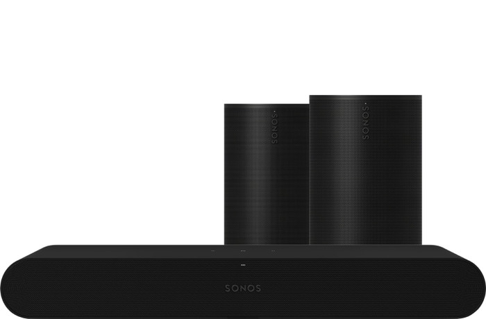Sonos Ray Schwarz +  Era 100 SL Doppelpack Schwarz Main Image