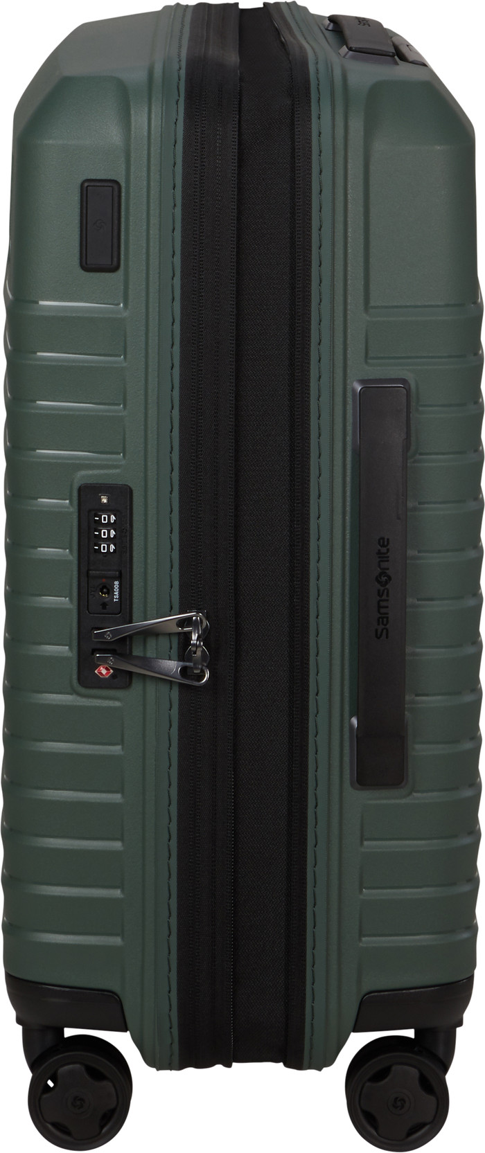 Samsonite Intuo Expandable Spinner 55cm Olive Green left side