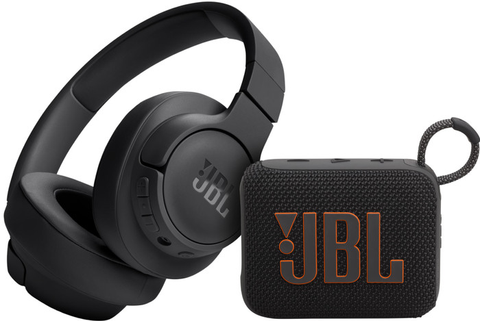 JBL Tune 720BT + JBL GO 4 Black Main Image