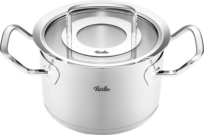 Fissler Original-Profi Collection Topf- und Pfannenset mit Glasdeckeln 5-teilig vorne