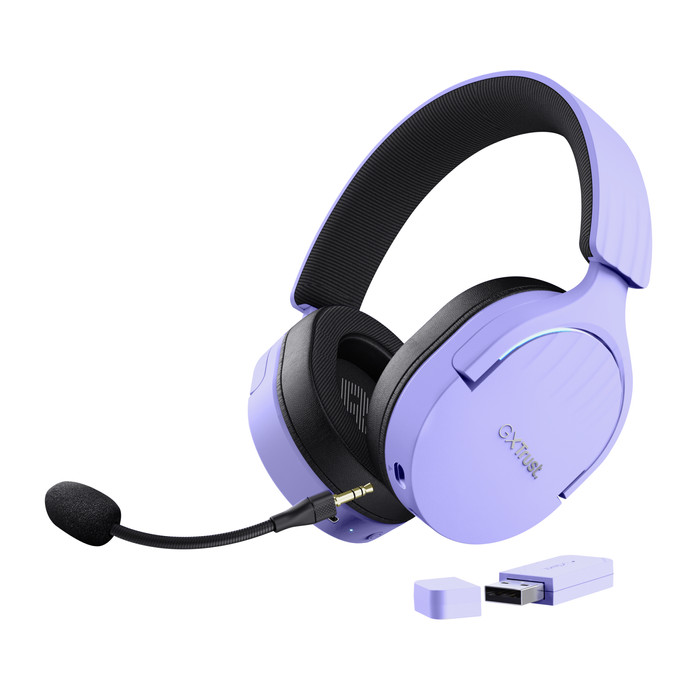 Trust Fayzo GXT491 Wireless PC/PlayStation Headset Purple detail