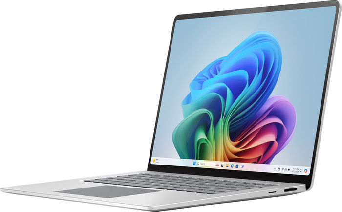 Microsoft Surface Laptop Copilot+ PC 15 Snapdragon X Elite / 16 GB / 512 GB Platin QWERTZ rechte seite