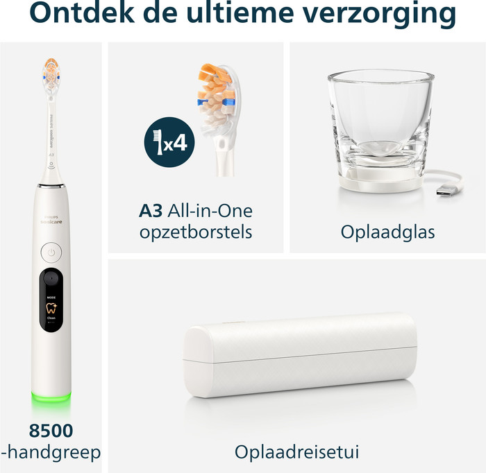 Philips Sonicare Series 8500 HX8515/11 Weiß zubehör