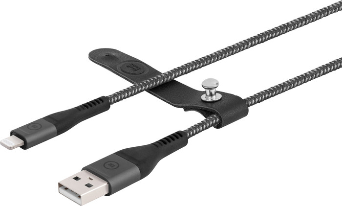 BlueBuilt USB-A-auf-Lightning-Kabel 1,5 m Kevlar Schwarz detail