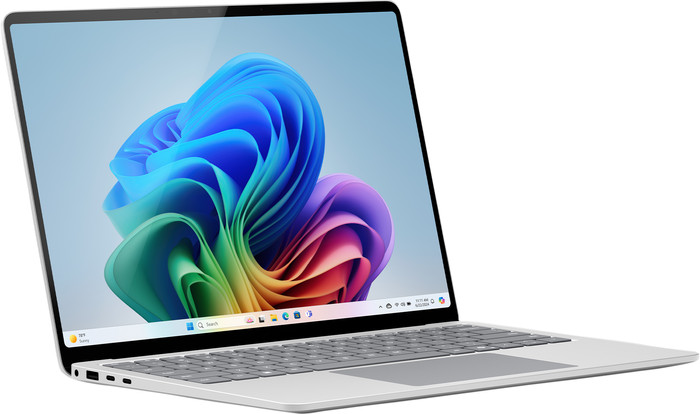 Microsoft Surface Laptop Copilot+ PC 13.8 Snapdragon X Elite / 16GB / 1TB Platinum QWERTZ left side