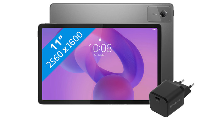 Lenovo Idea Tab 11 Zoll 128GB WLAN Grau mit Stylus + BlueBuilt Ladegerät Main Image