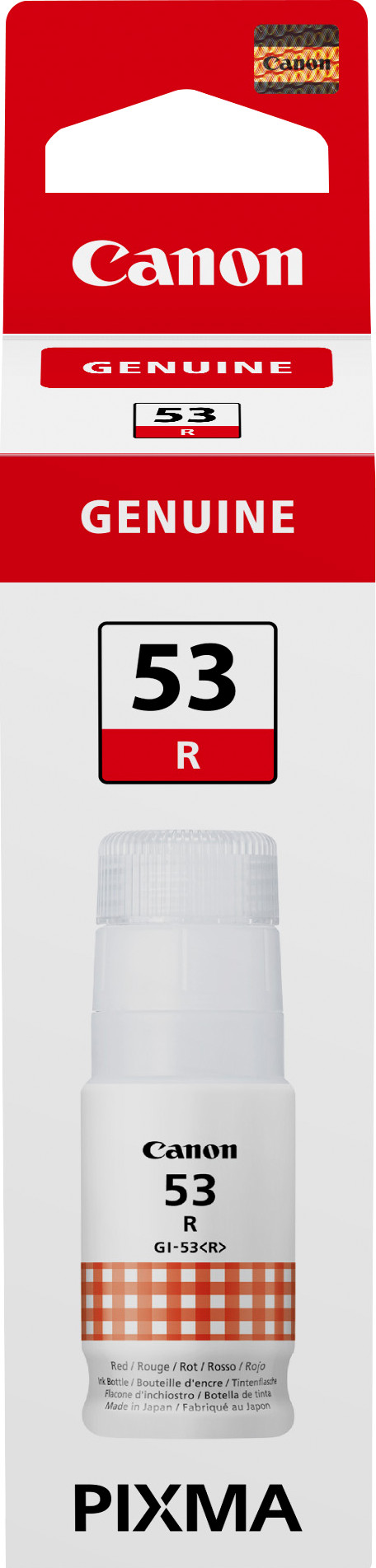 Canon GI-53 Ink Bottle Red packaging