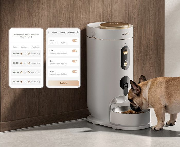 Mova Pet NutriPal 10 Ultra White product in use