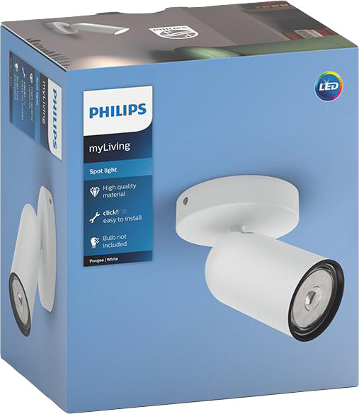 Philips Pongee Aufbauspot - 1 Spot - Weiß verpackung