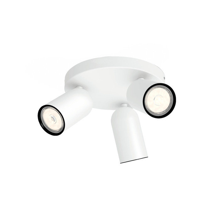 Philips Pongee Mounted Spot Light - 3 Spot Lights - White front