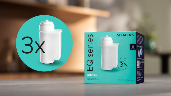 Siemens 3x Water Filter TZ70033A product in use