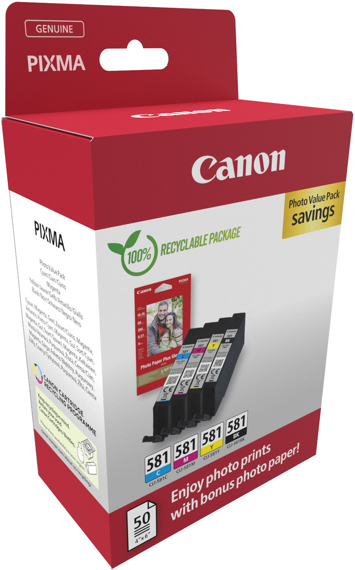 Canon CLI-581 Cartridges Combo Pack left side