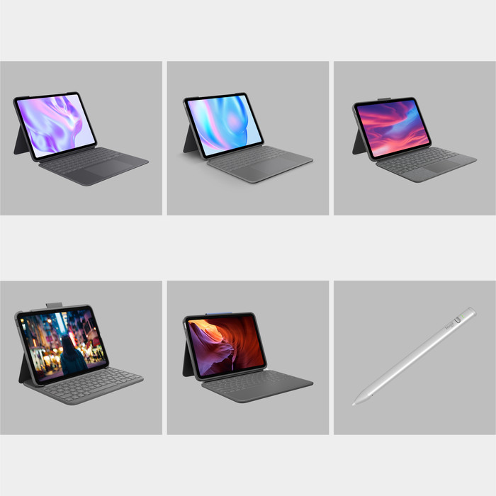 Logitech Combo Touch Apple iPad Air 13 inches (2025/2024) Keyboard Cover QWERTZ Gray visual supplier