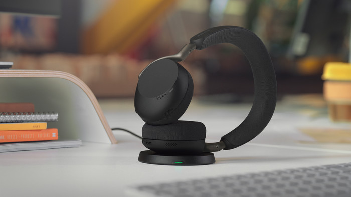 Jabra Evolve3 75 UC Link390c Kabelloses Office-Headset Schwarz visueller lieferant