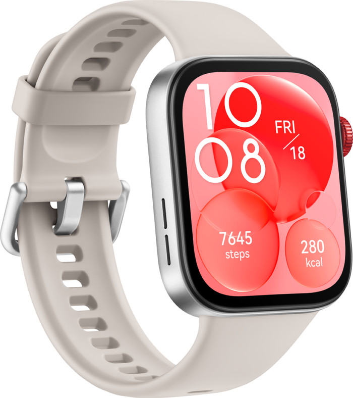 Huawei Watch Fit 3 Silber/Weiß linke seite